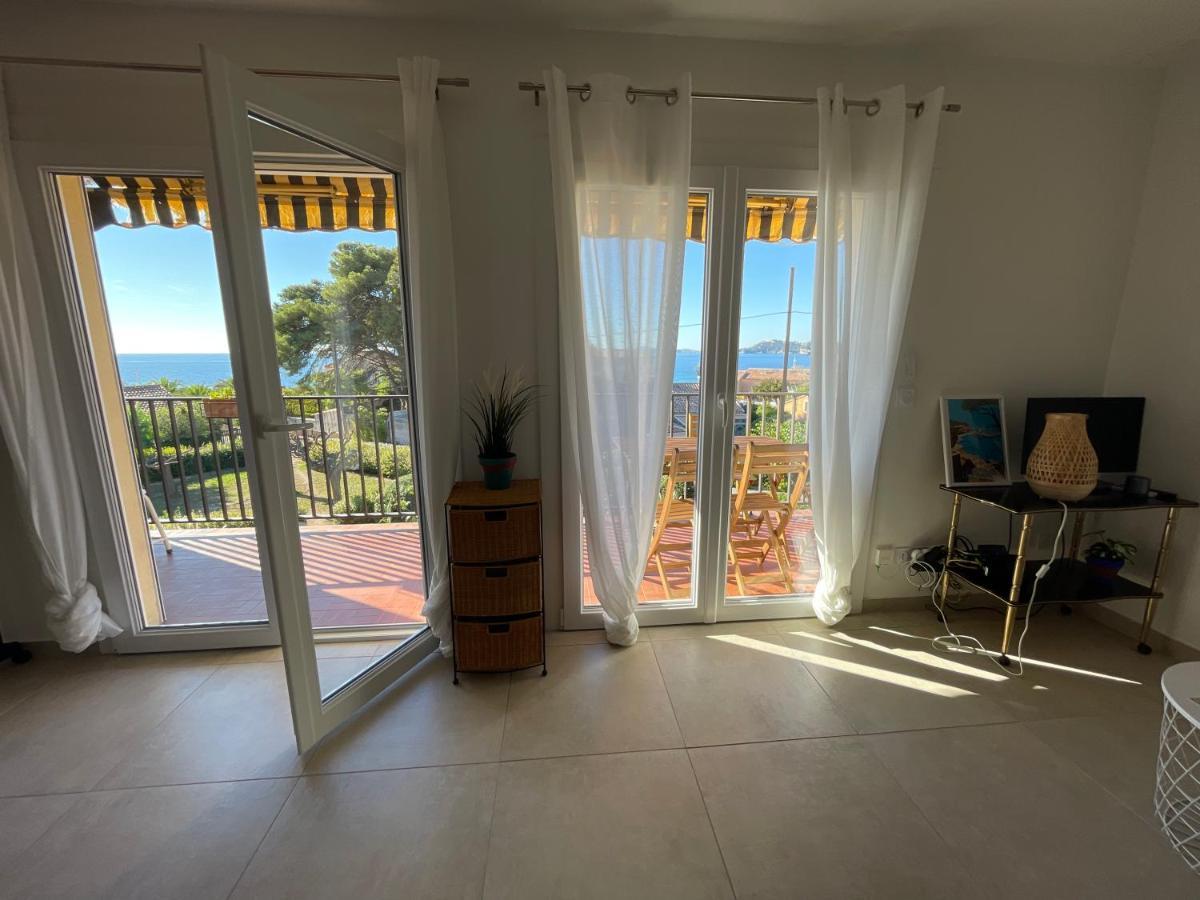 Agréable studio vue mer refait à neuf&climatisé Le Pradet Exterior foto